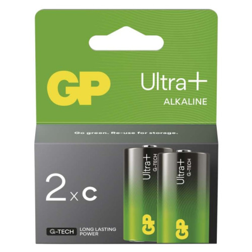 Alkalická batéria GP Ultra Plus LR14 (C), 2 ks