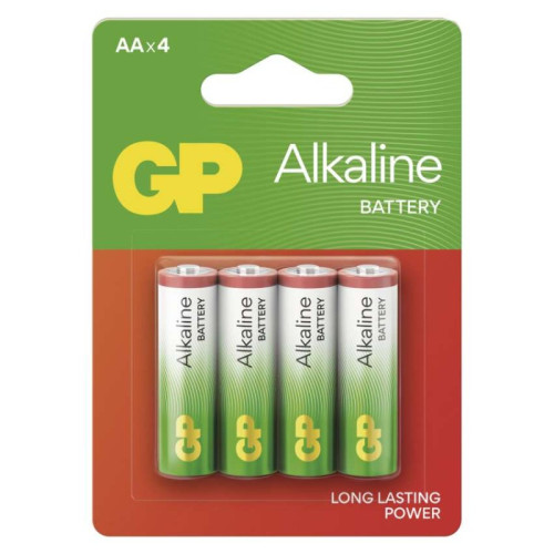 Alkalická batéria GP Alkaline LR6 (AA), 4 ks