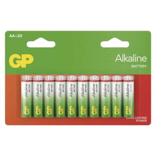 Alkalická batéria GP Alkaline LR6 (AA), 20 ks
