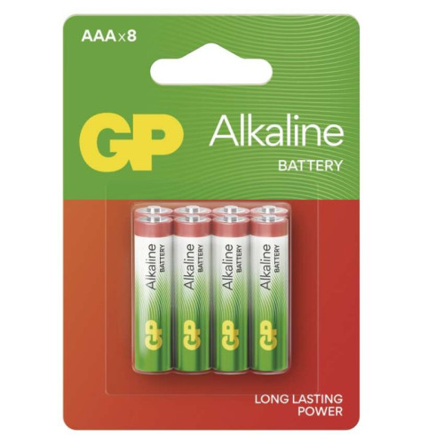 Alkalická batéria GP Alkaline LR03 (AAA), 8 ks