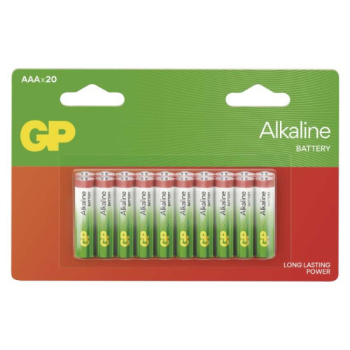 Alkalická batéria GP Alkaline LR03 (AAA), 20 ks