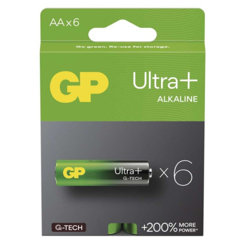 Alkalická batéria GP Ultra Plus LR6 (AA), 6 ks