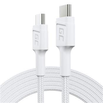 Green Cell PowerStream Cable White USB-C Type C 2m with fast charging Power Delivery 60W, Ultra Charge, Quick Charge 3.0