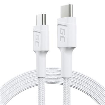Green Cell PowerStream Cable White USB-C Type C 1,2m with fast charging Power Delivery 60W, Ultra Charge, Quick Charge 3
