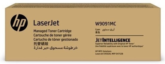 HP W9091MC High Yield Cyan Managed Original LaserJet Toner Cartridge