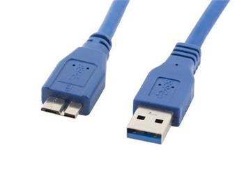 LANBERG Micro USB (M) na USB-A (M) 3.0 kabel 0,5m, modrý