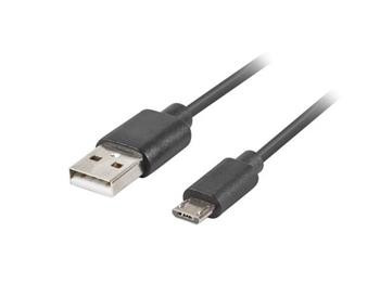 LANBERG Micro USB (M) na USB-A (M) 2.0 kabel 1,8m, černý, rychlé nabíjení 3.0 