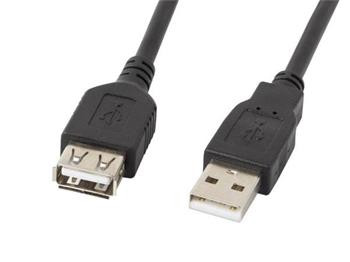 LANBERG  USB-A M / F 2.0 kabel 1,8m, černý