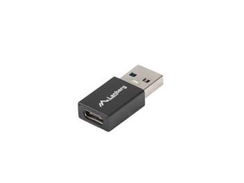 LANBERG USB-C(F) 3.1 na USB-A(M) adaptér černý 