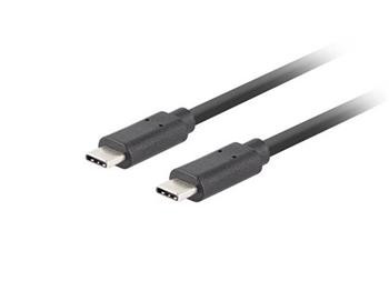 Lanberg USB-C M/M 3.1 GEN 2 kabel 0,5m 10GB/S PD100W černá  