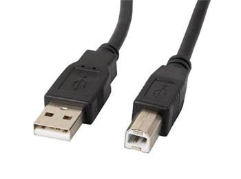 LANBERG USB-A(M)->USB-B(M) 2.0 KABEL 1M ČERNÝ FERITOVÝ