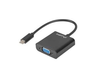 LANBERG USB-C(M) 3.1 na VGA(F) adaptér kabel 15CM černý  