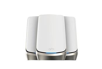 Netgear Orbi 960 Series Quad-Band WiFi 6E Mesh System, 10.8Gbps, 10 Gig Port, 3-Pack