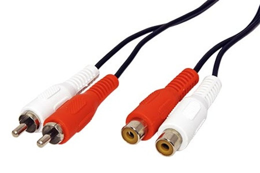 Kábel prodlužovací 2x cinch(M) - 2x cinch(F), 10m