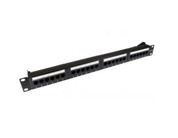 OPTIX UTP Patch panel Cat.6, 24 port, 1U, black, Certifikován