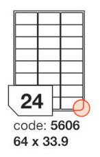 etikety RAYFILM 64x33,9 univerzálne biele R01025606A (100 list./A4)