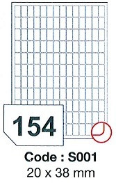 etikety RAYFILM 20x38 vysokolesklé biele laser SRA3 R0119S001A (100 list./SRA3)