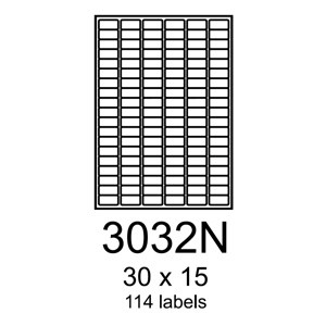 etikety RAYFILM 30x15 univerzálne biele R01003032NF (1.000 list./A4)