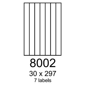 etikety RAYFILM 30x297 univerzálne biele R01008002F (1.000 list./A4)