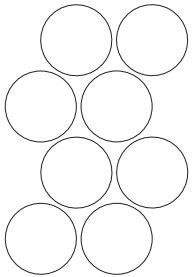 etikety RAYFILM 75mm kruh univerzálne biele R01007575KA-LCUT (100 list./A4)