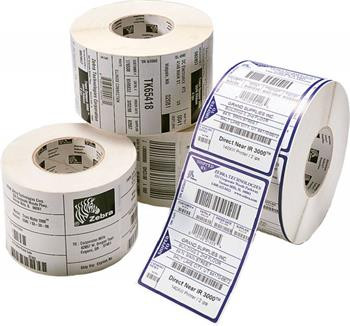 Zebra Label, Paper, 51x25mm; Thermal Transfer, Z-Select 2000T, Coated, Permanent Adhesive, 25mm Core, Perforation