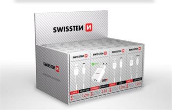 SWISSTEN SET SAMOPRODAVAČ (5x kabel MicroUSB, 5x USB-C, 5x lightning, 5x SN 2USB 2,1A)