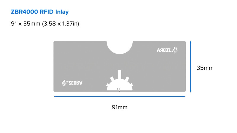 Zebra RFID, Label, Paper, 102 x 51mm; ZBR4000 / UCODE 8, Thermal Transfer, Z-Select 2000T, Coated, Permanent Adhesive, 76.2mm Core