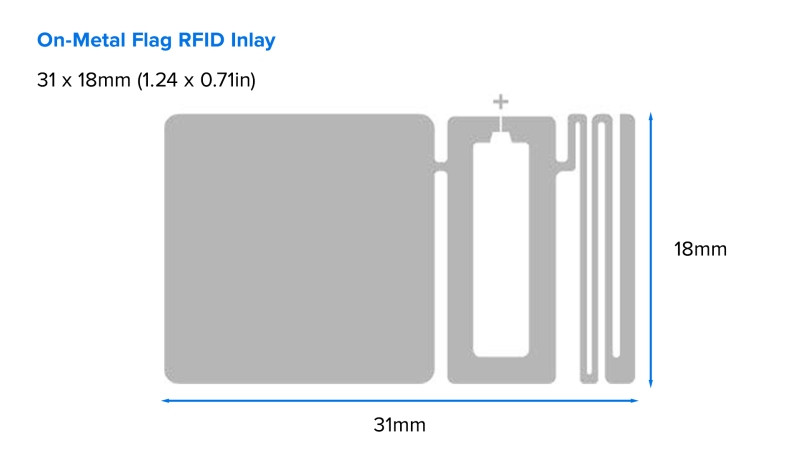 Zebra RFID, Label, Polyester, 68 x 23mm; Thermal Transfer, Z-Ultimate 2500T, Coated, Permanent Adhesive, 76.2mm Core, Sample